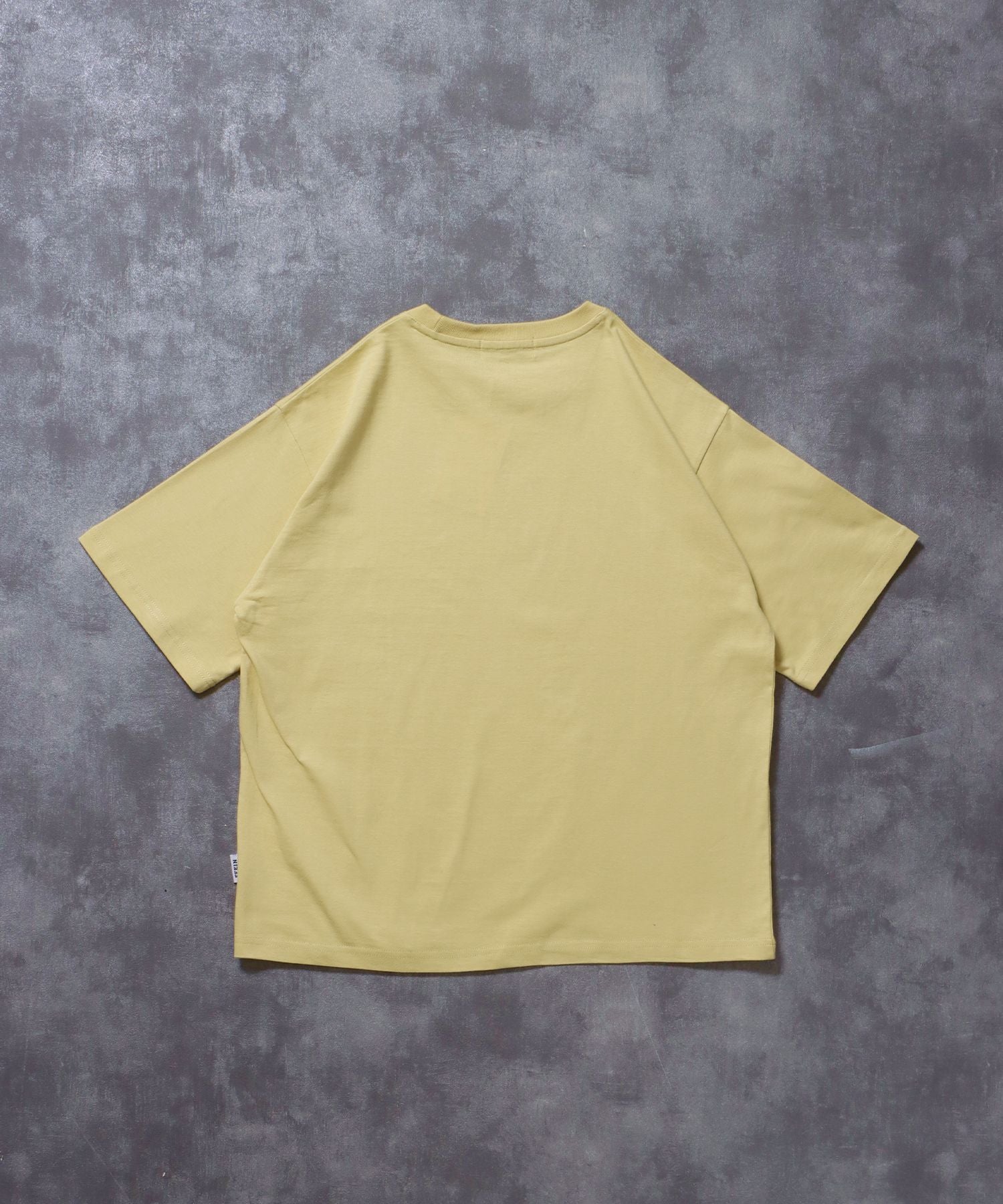 メッセージPT TEE / Tシャツ クルーネック 半袖 プリント メッセージロゴ レモンイエロー