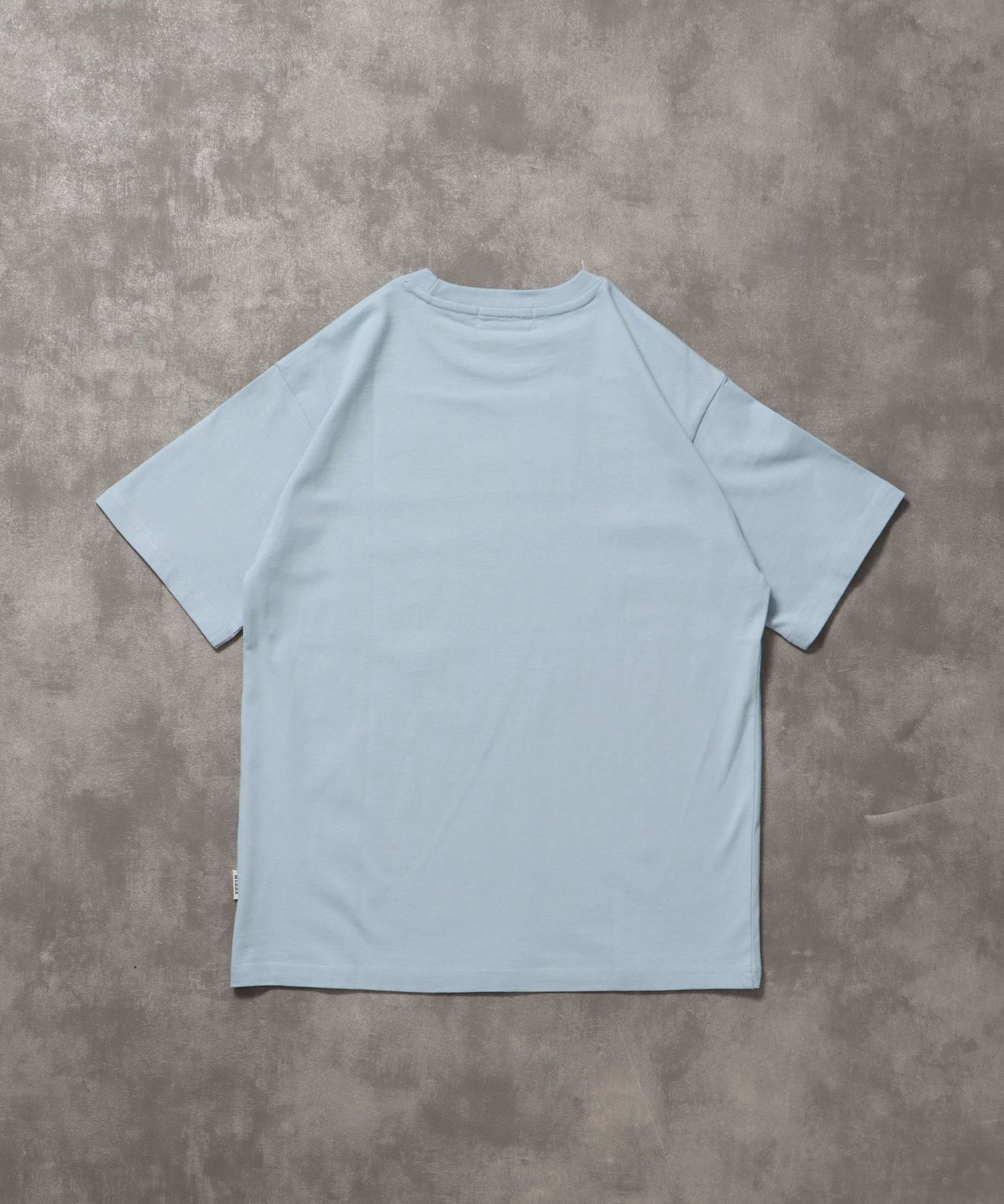 メッセージPT TEE / Tシャツ クルーネック 半袖 プリント メッセージロゴ ライトブルー