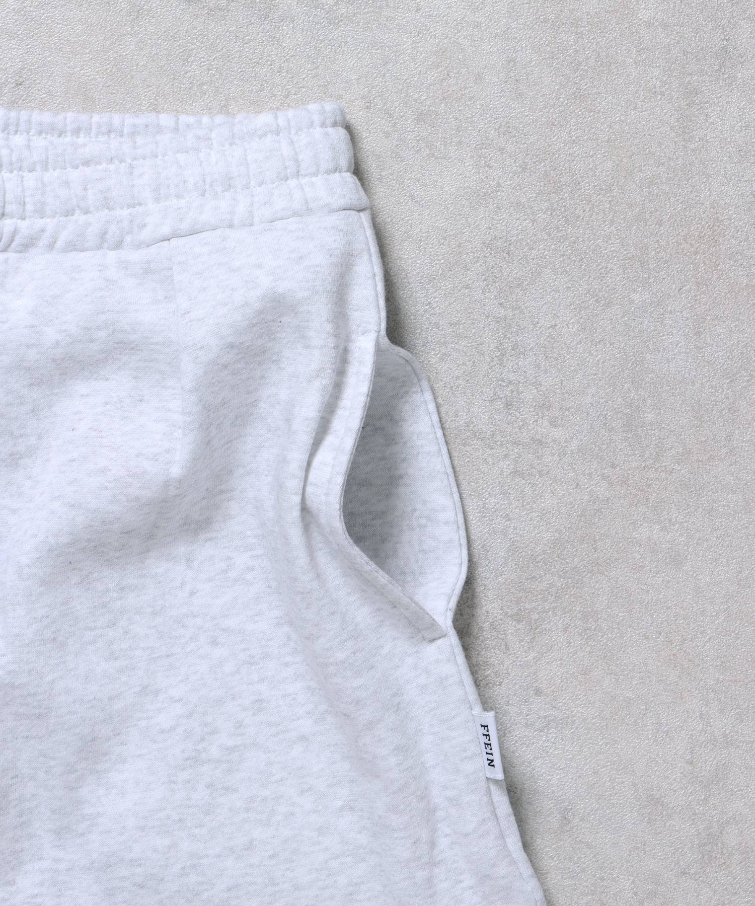 シンプルワイドストレートスウェットパンツ / 刺繍 ワンポイント シンプル ノームコア 綺麗目 セットアップ シティガール シティボーイ 裏起毛 アッシュグレー