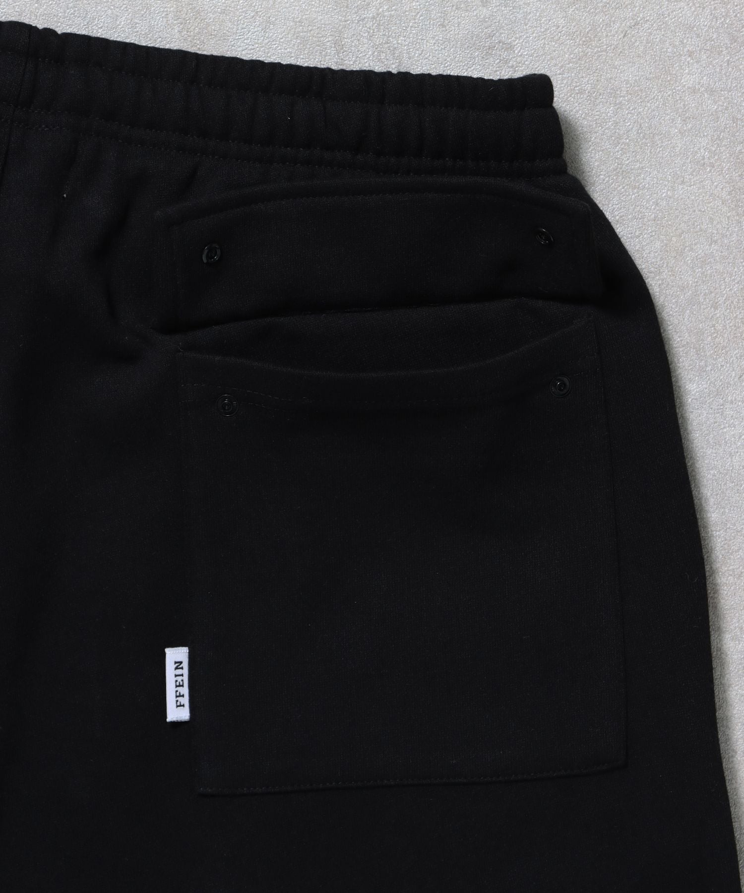 シンプルワイドベイカースウェットパンツ / 刺繍 ワンポイント シンプル ノームコア 綺麗目 セットアップ シティガール シティボーイ 裏起毛 ブラック