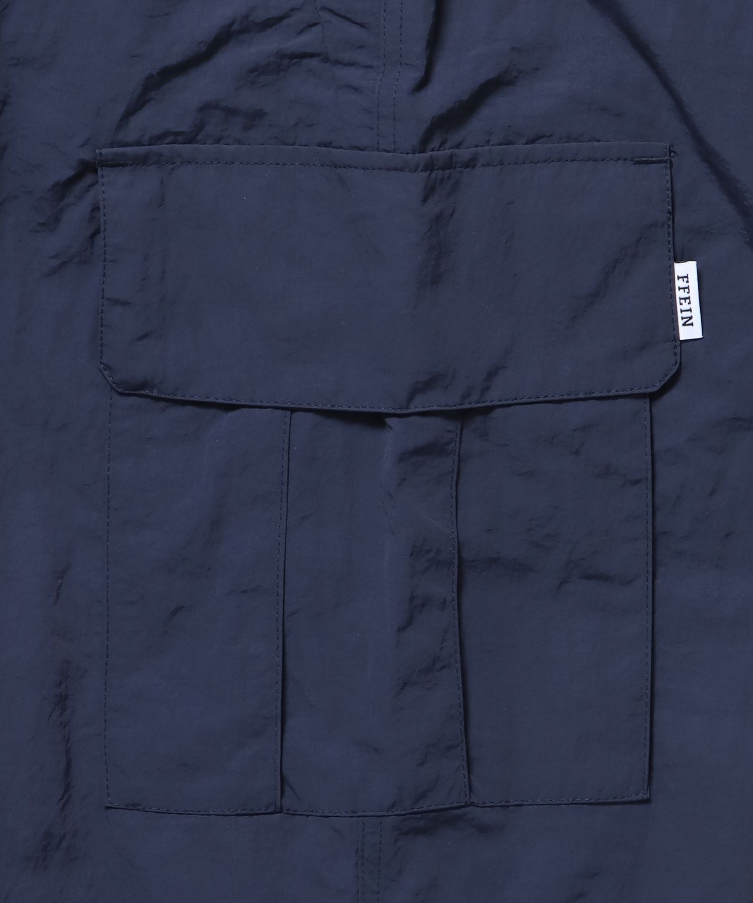 ナイロンテックワイドカーゴパンツ / ドローコード ブロークコア シティガール シティボーイ ワンポイント シンプル ノームコア ネイビー