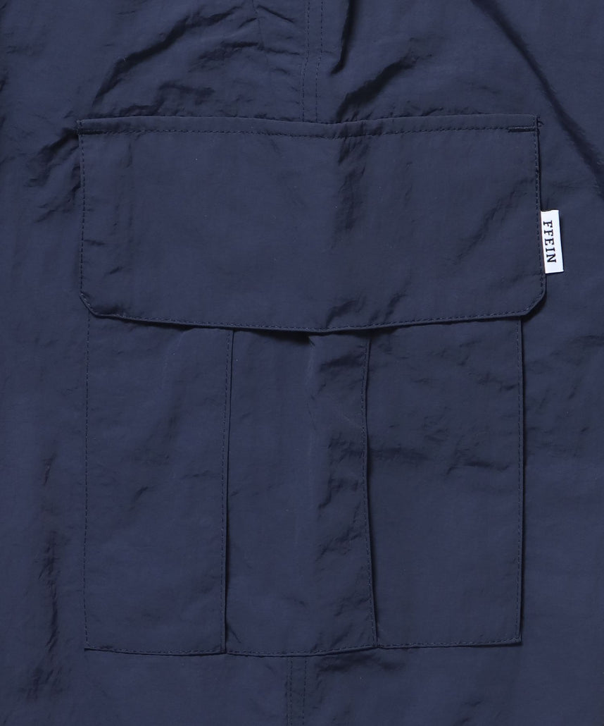 ナイロンテックワイドカーゴパンツ / ドローコード ブロークコア シティガール シティボーイ ワンポイント シンプル ノームコア ネイビー