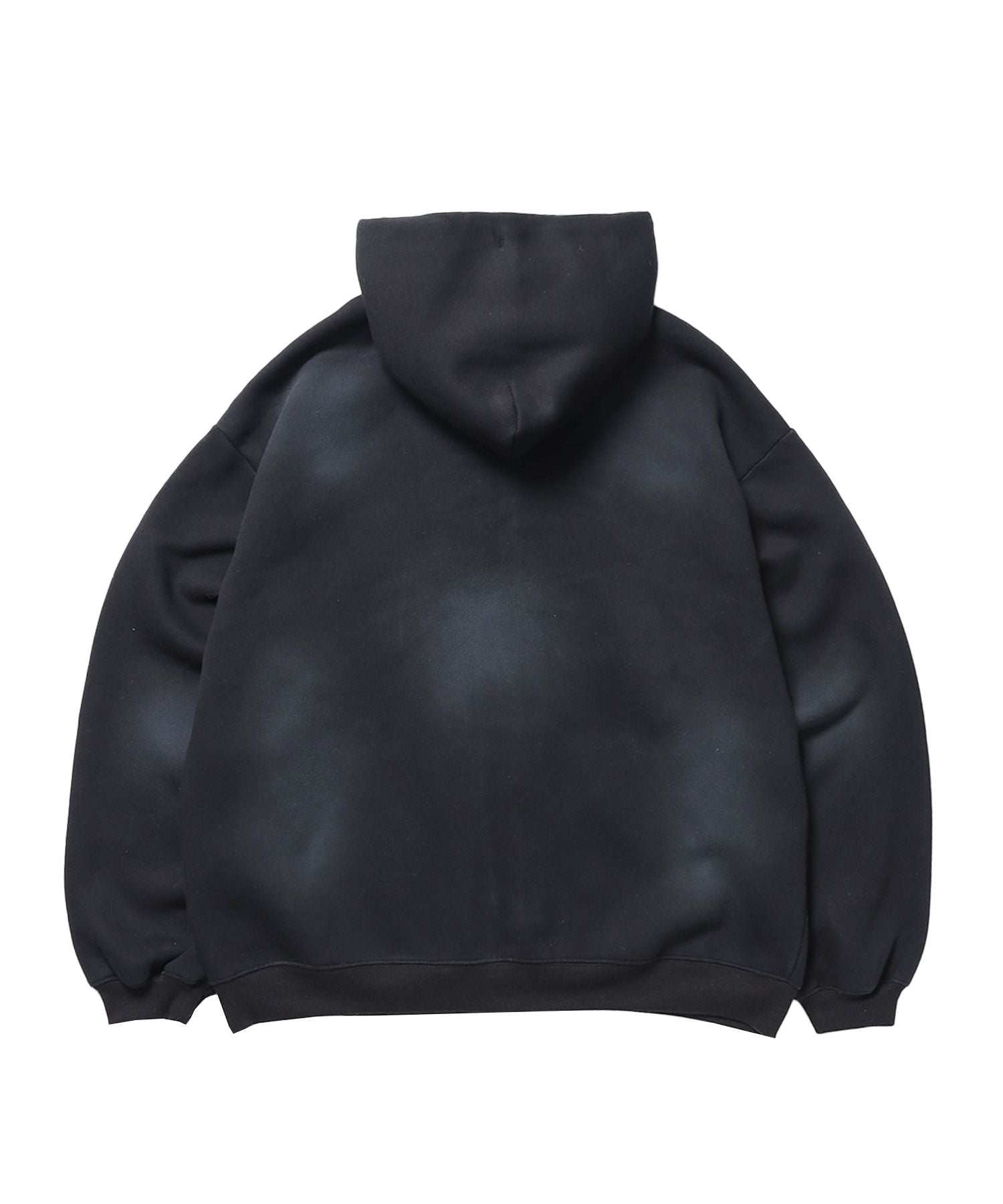 FADE ZIP P/K /フェード フルジップ オーバーサイズ ヴィンテージライク センターロゴ 裏起毛 ブラック ≪SET UP着用可能≫