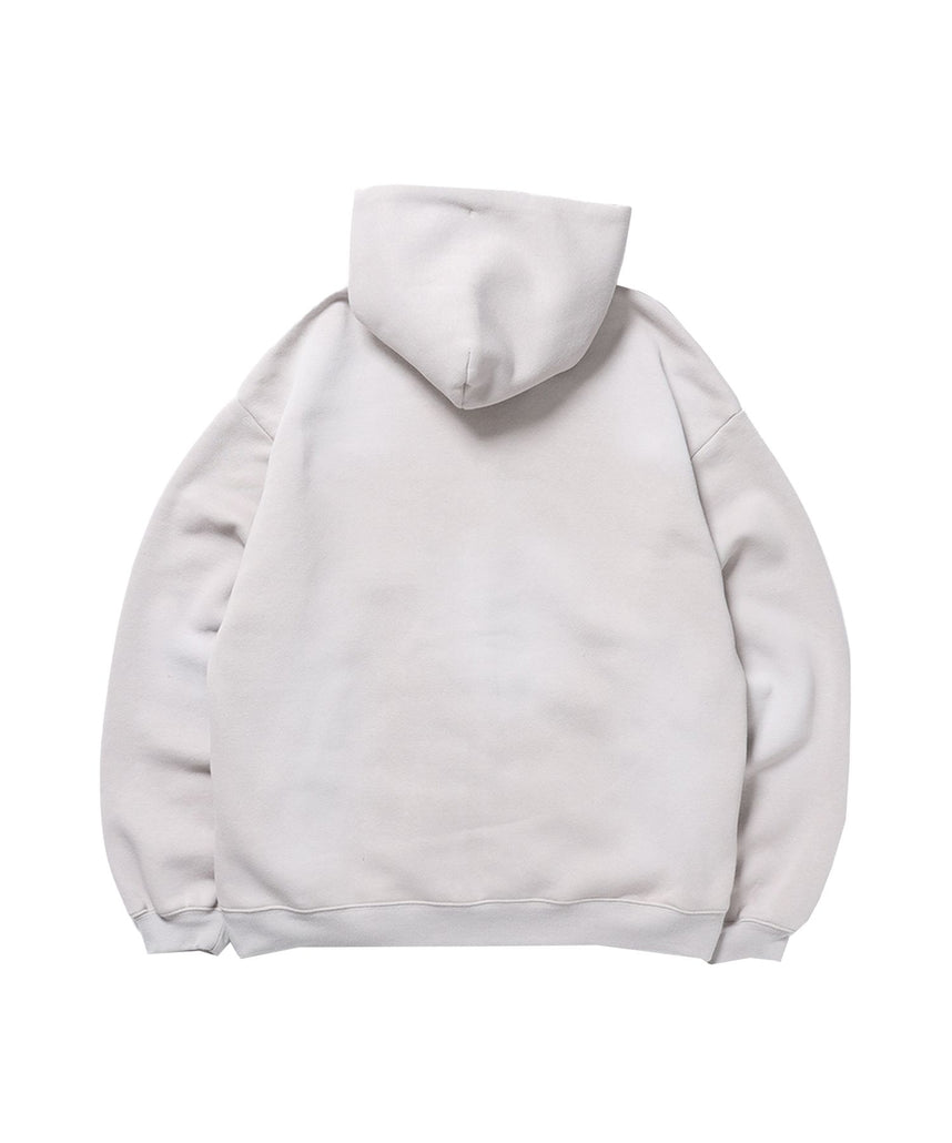 FADE ZIP P/K /フェード フルジップ オーバーサイズ ヴィンテージライク センターロゴ 裏起毛 ライトグレー ≪SET UP着用可能≫