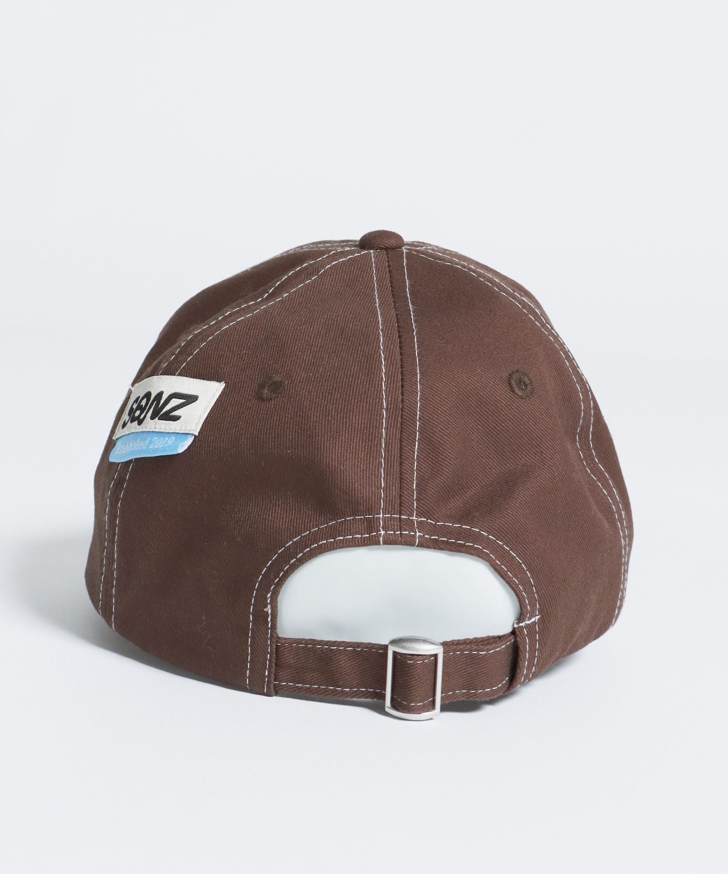 ※WEB限定 / ロゴ刺繍キャップ / sqnz logo cap ダークブラウン