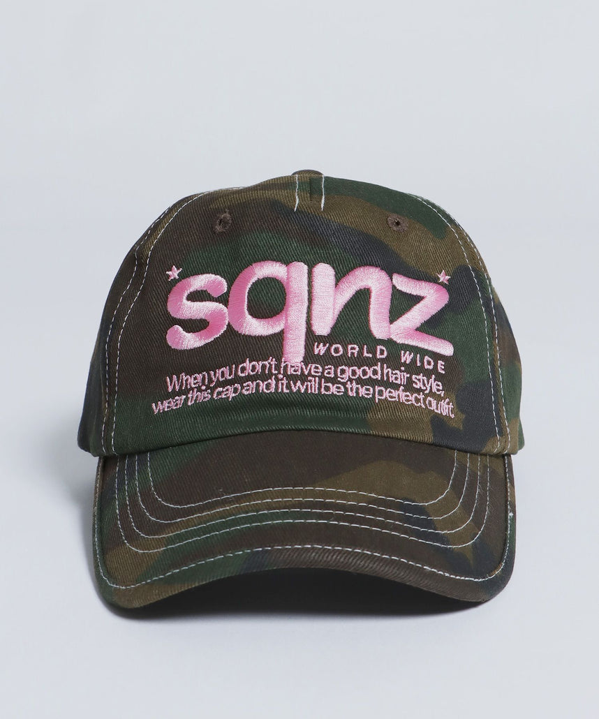 【SEQUENZ(シークエンズ)】sqnz logo cap / ロゴ ベースボール キャップ 刺繍 ストリート 柄80