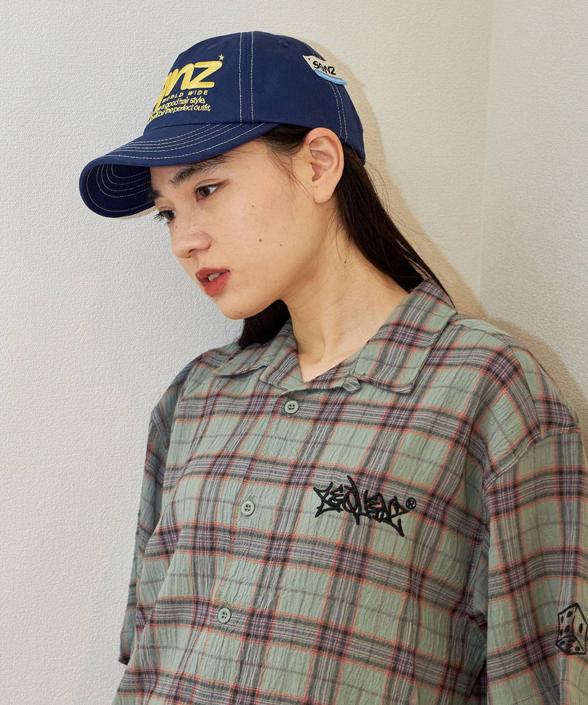 sqnz logo cap / ロゴ ベースボール キャップ 刺繍 ストリート ネイビー