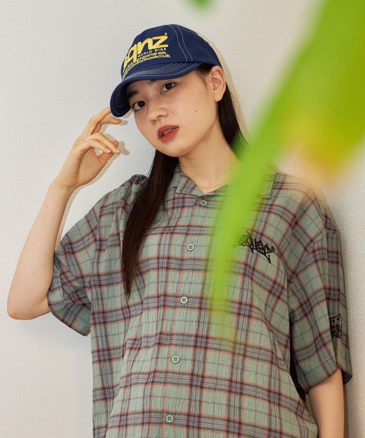 sqnz logo cap / ロゴ ベースボール キャップ 刺繍 ストリート ネイビー