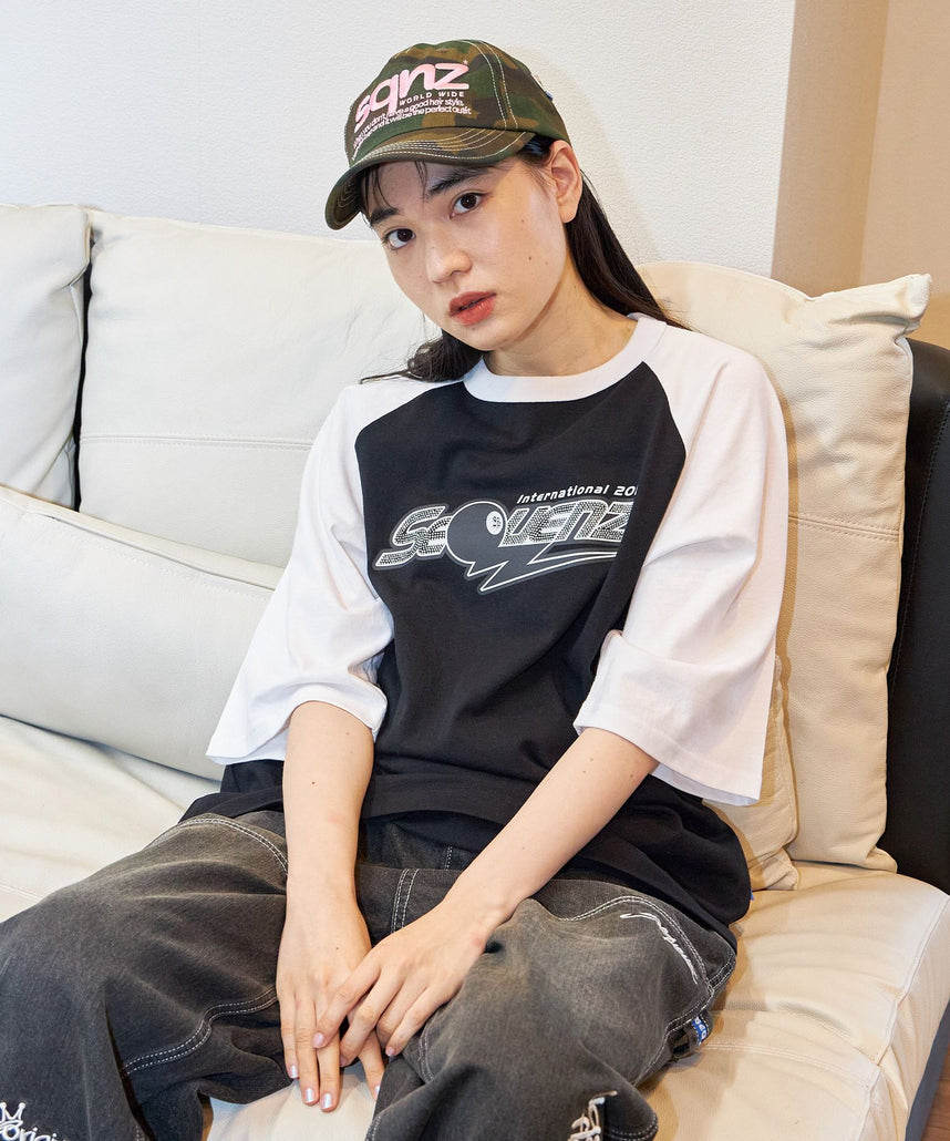 sqnz logo cap / ロゴ ベースボール キャップ 刺繍 ストリート 柄80