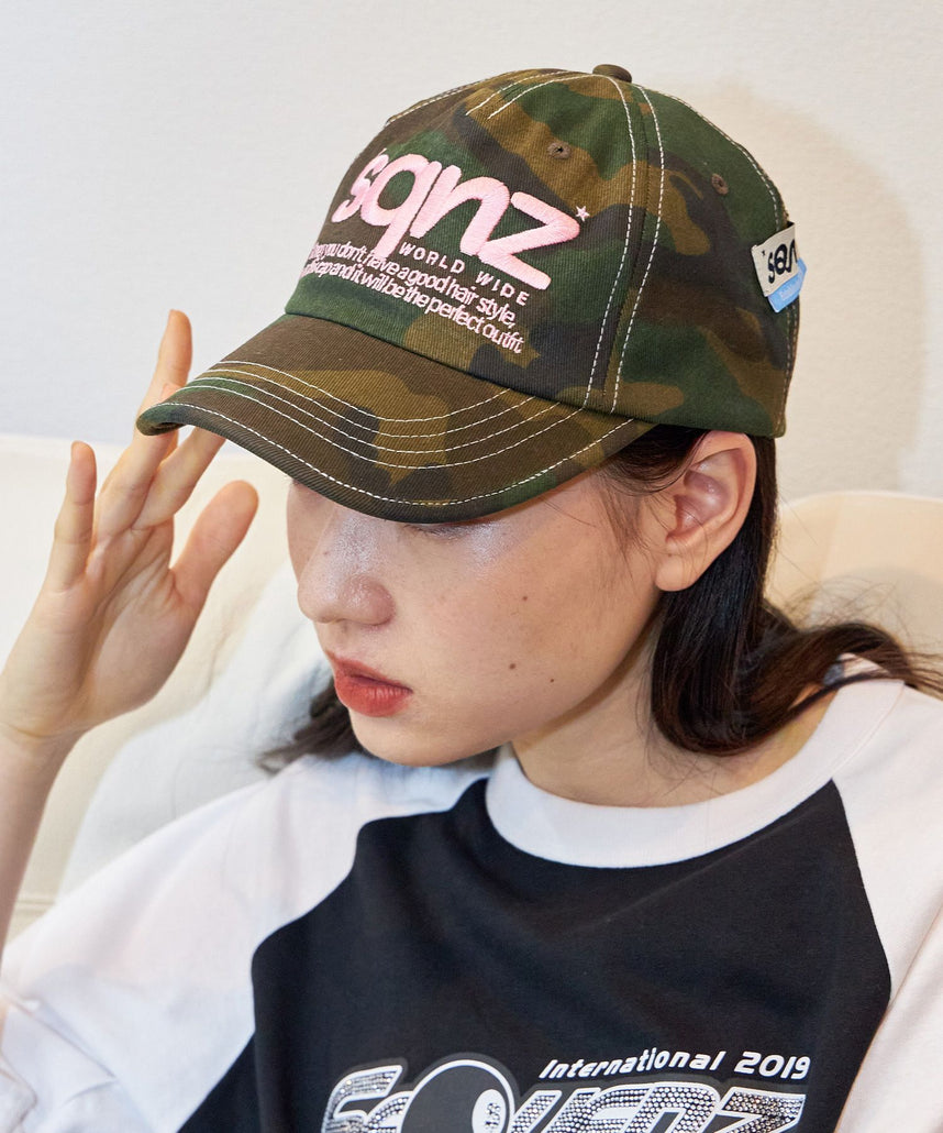 ※WEB限定 / ロゴ刺繍キャップ / sqnz logo cap 柄80