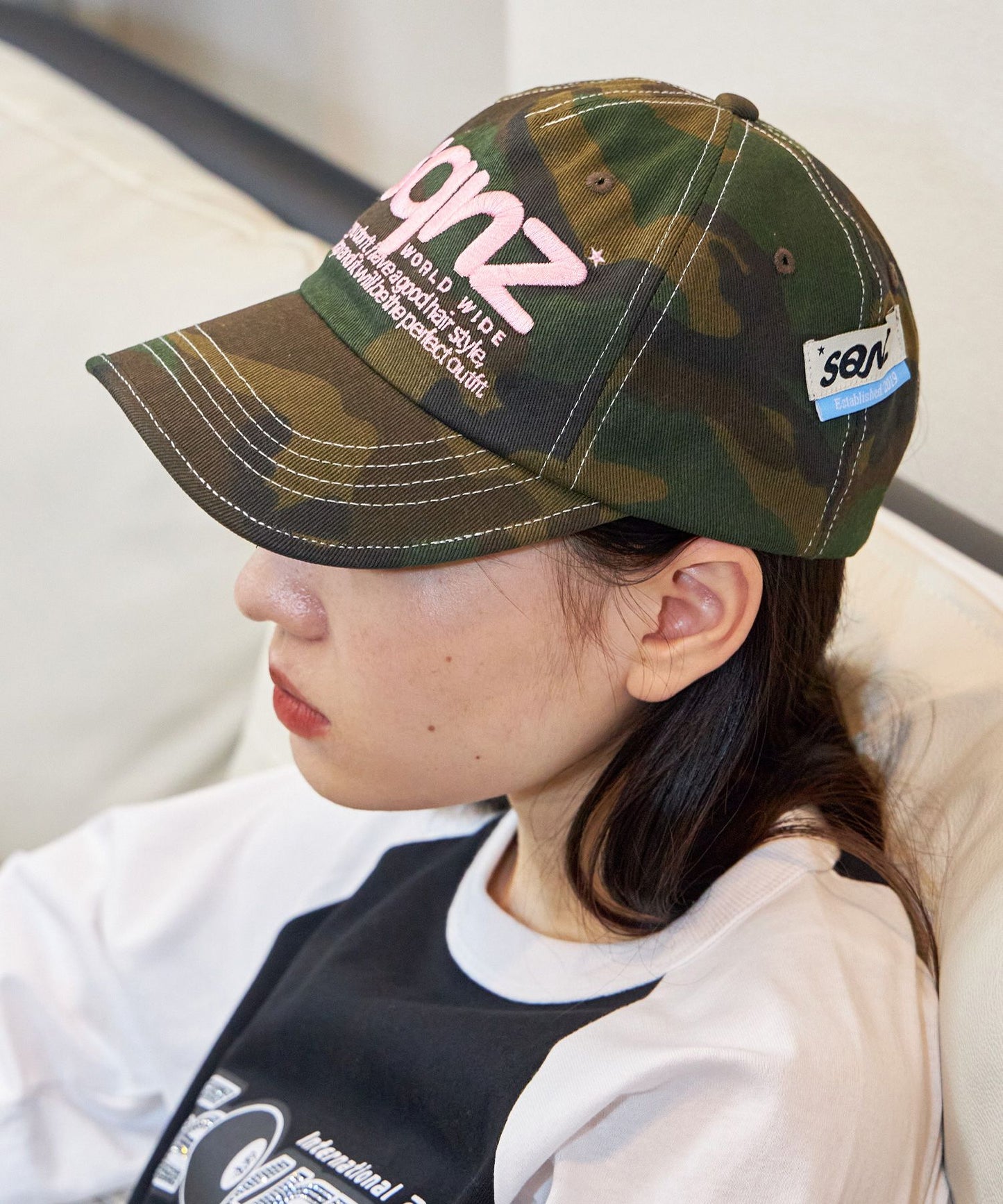 sqnz logo cap / ロゴ ベースボール キャップ 刺繍 ストリート 柄80