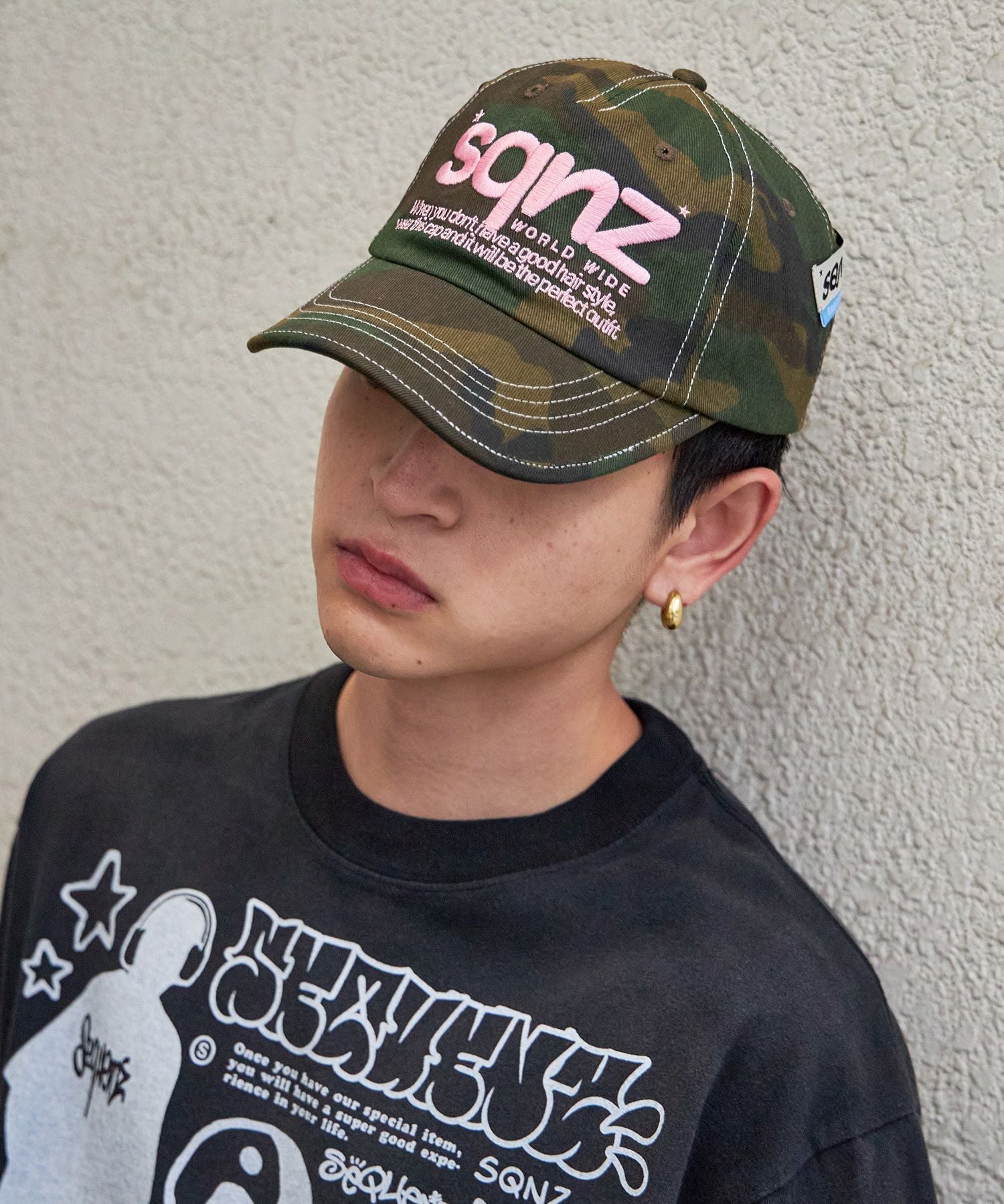 ※WEB限定 / ロゴ刺繍キャップ / sqnz logo cap 柄80