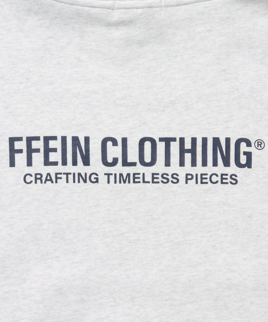 ヘビーウエイトセンターミニロゴジップパーカー / パーカー 裏起毛 ジップ 刺繍 ロゴ フーディ ダブルジップ アッシュグレー