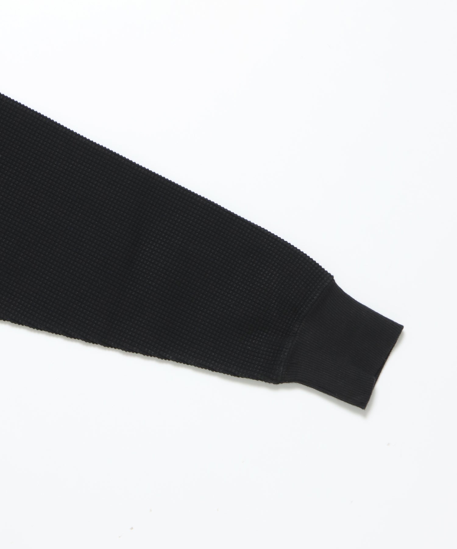 WAFFLE L/S HENLEY / ヘンリー ワッフル オーバーサイズ 長袖 レイヤード ブラック