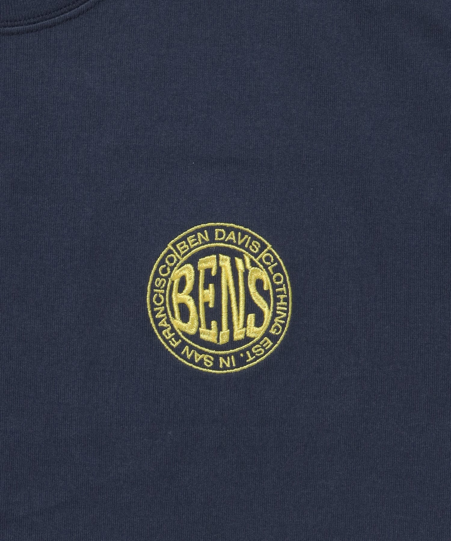 CIRCLE BEN‘S TEE / サークルロゴ Tシャツ 刺繍 半袖 シンプルロゴ ネイビー