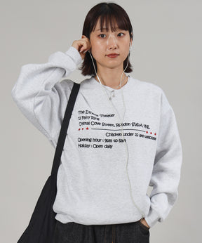 ヘビーウエイト企業ロゴスウェット / 裏起毛 スウェット カジュアル ストリート アッシュグレー