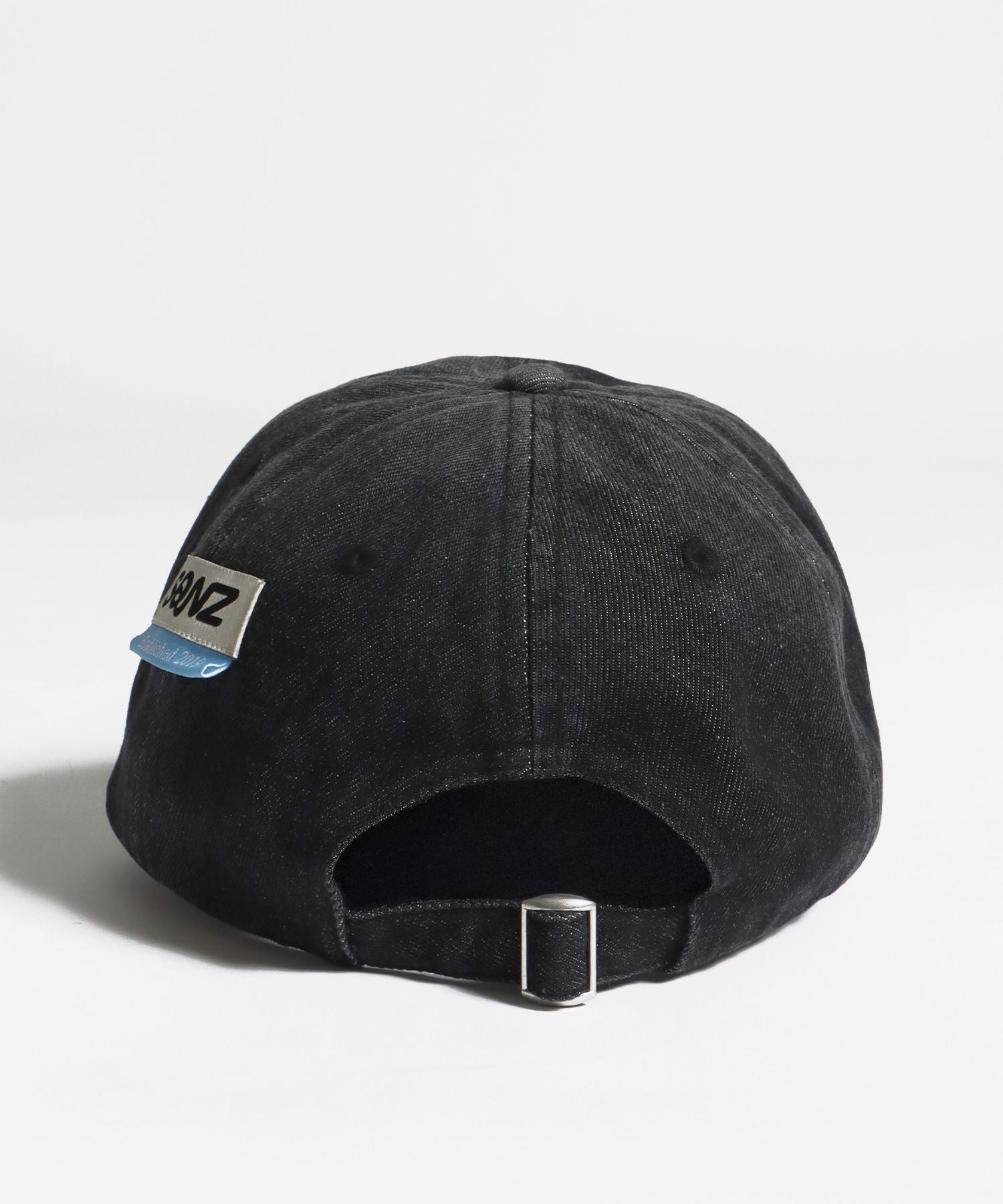 sqnz applique denim cap / キャップ デニム ステッチ 刺繍 ≪サイズ調節可能≫ ブラック