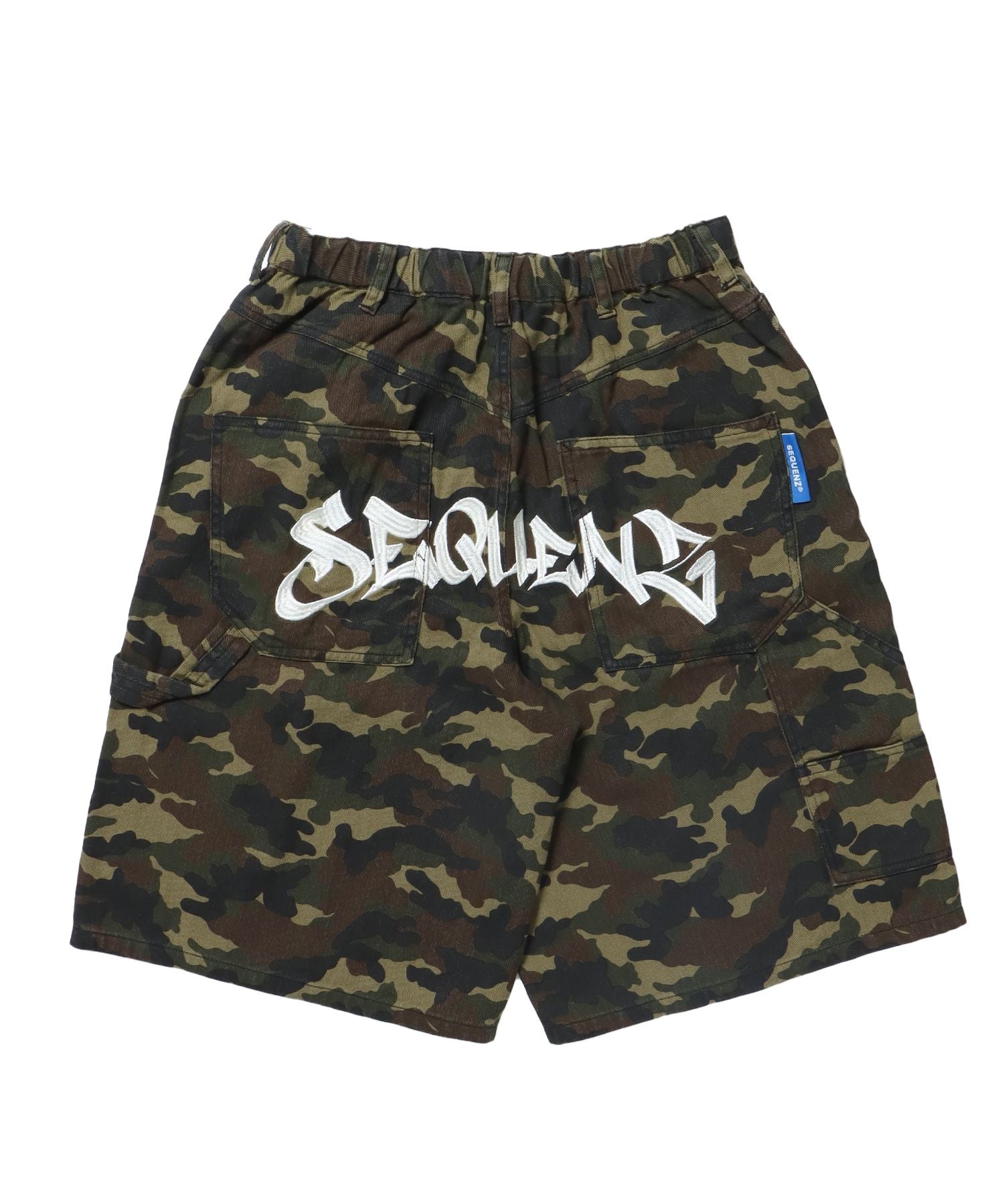 【SEQUENZ(シークエンズ)】BACK EMB. SHORT DENIM / デニム パンツ 半ズボン ショーツ ワンポイント 刺繍 柄80