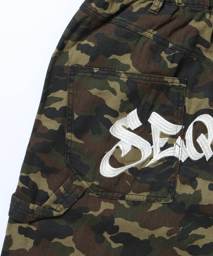 BACK EMB. SHORT DENIM / デニム パンツ 半ズボン ショーツ ワンポイント 刺繍 柄80