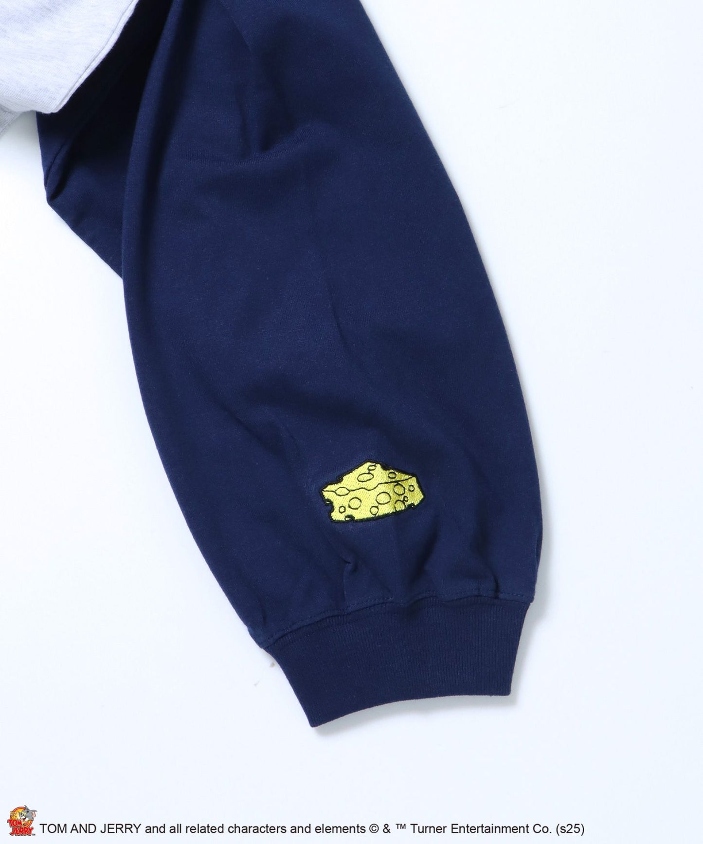 TJ FUNNY FUNNY RAGLAN L/S TEE / Tシャツ 長袖 クルーネック ロンT ワンポイント 刺繍 ネイビー