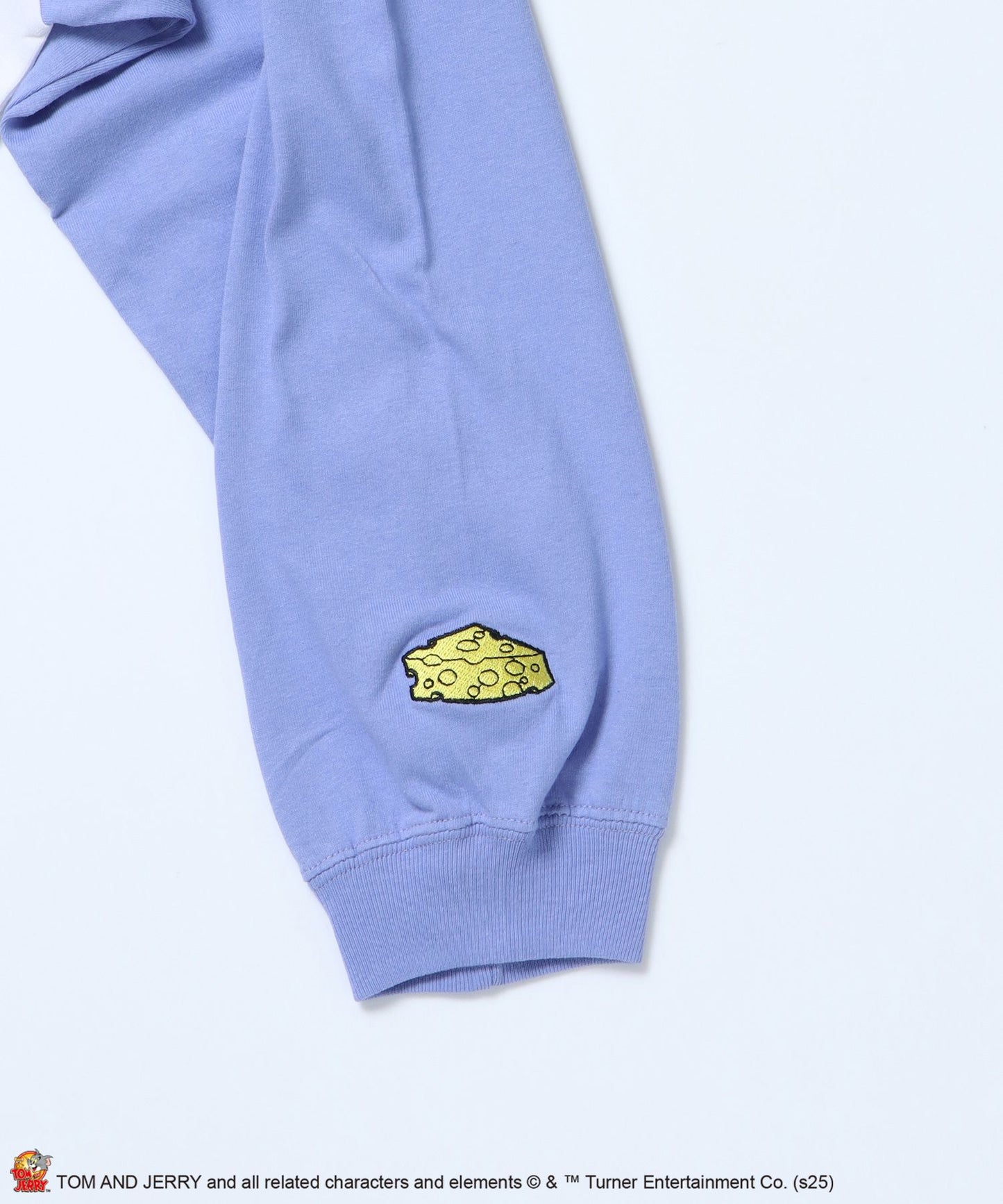 TJ FUNNY FUNNY RAGLAN L/S TEE / Tシャツ 長袖 クルーネック ロンT ワンポイント 刺繍 パープル