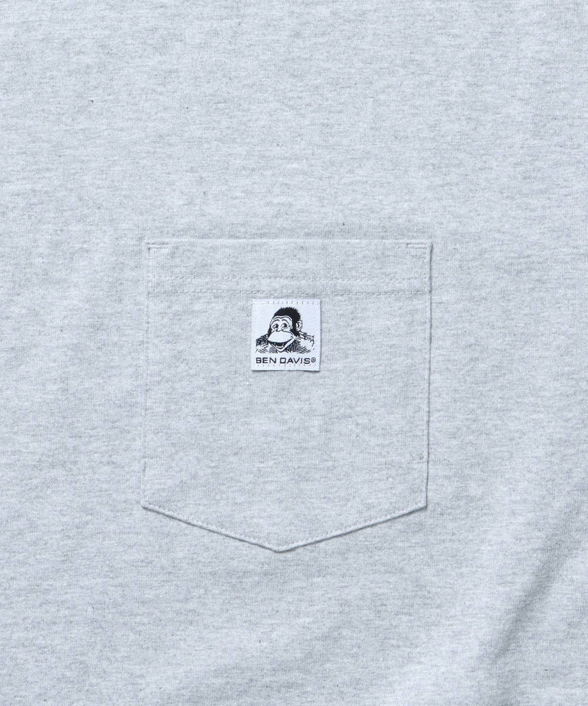 BIG POCKET TEE / ポケット 半袖 ワンポイント ワイドシルエット ヘビーウエイト クルーネック グレー
