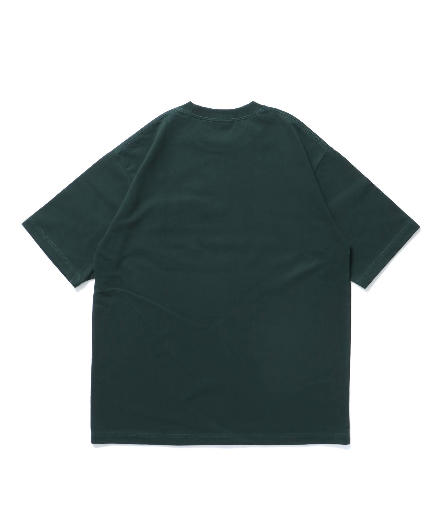 BIG POCKET TEE / ポケット 半袖 ワンポイント ワイドシルエット ヘビーウエイト クルーネック ダークグリーン