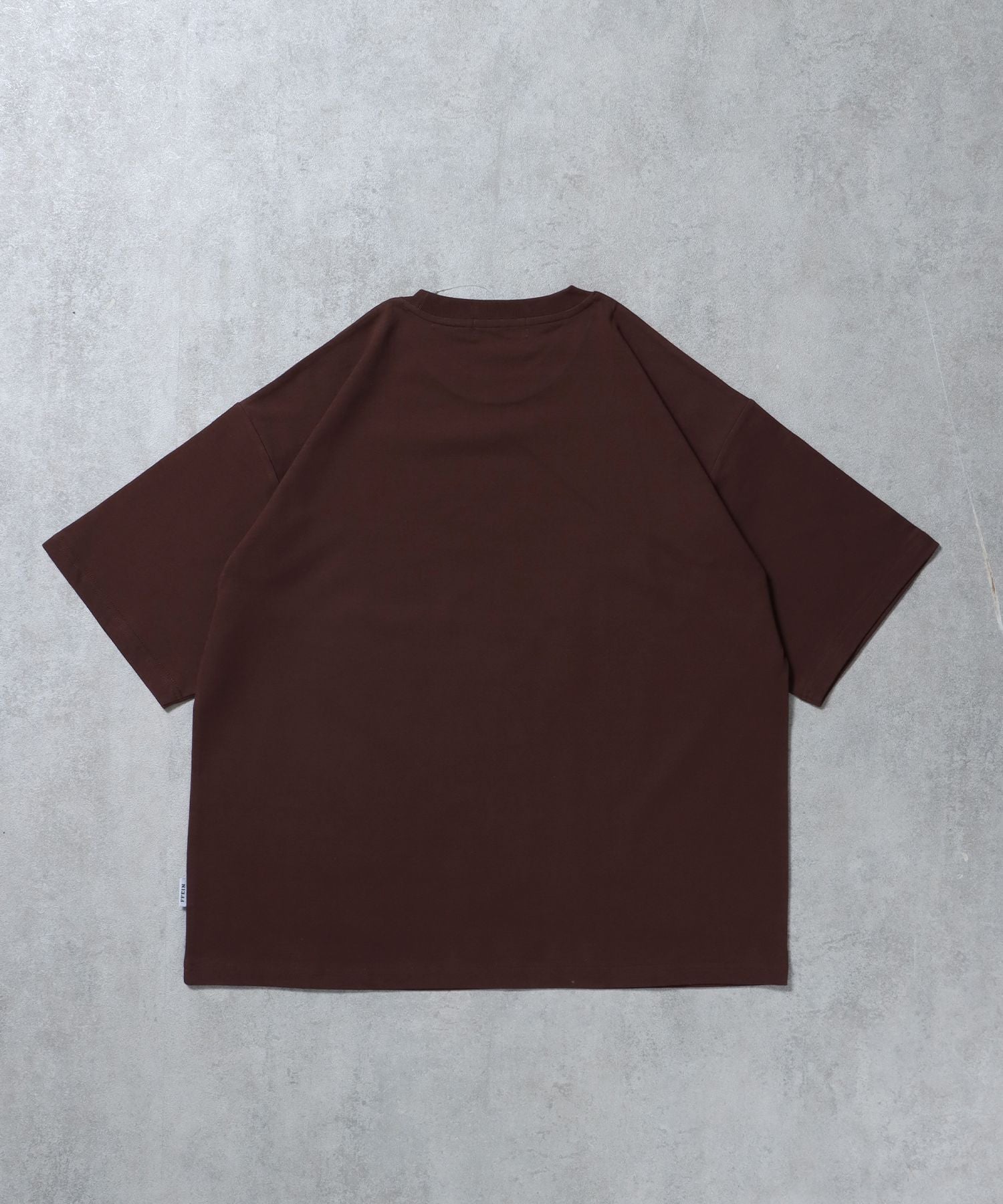 サークルアート線画プリントTシャツ / 男女兼用 レギュラーサイズ ワンポイント シンプル アートT ブラウン