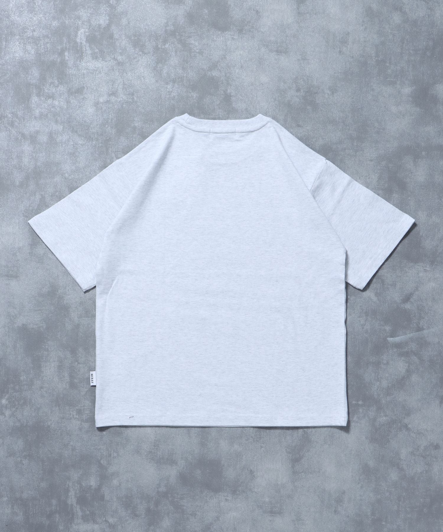 英字デザインショート丈Tシャツ / Tシャツ 短丈 クルーネック 半袖 ショート丈 アッシュグレー