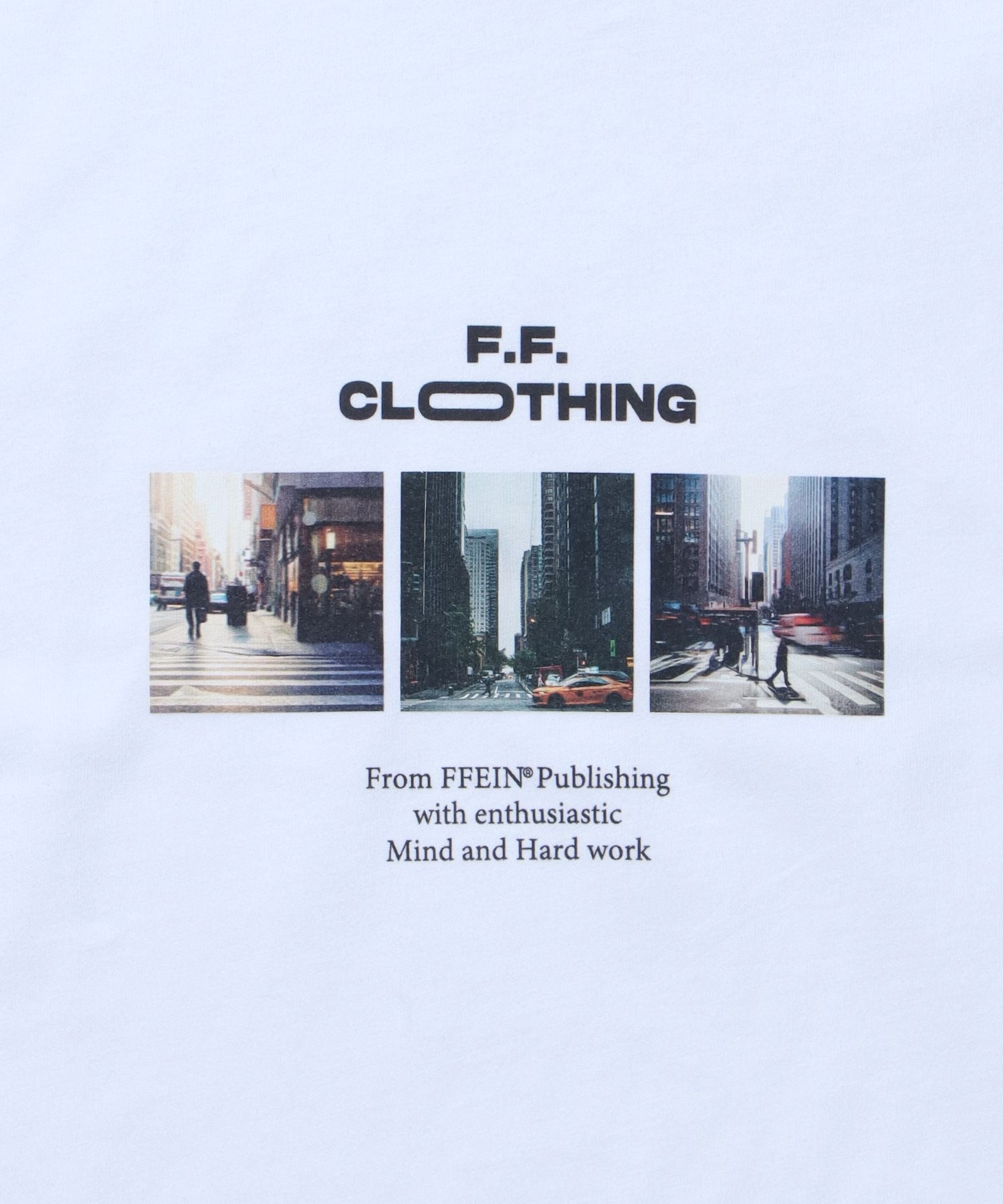 フォトプリントショート丈Tシャツ / Tシャツ 短丈 クルーネック 半袖 ショート丈 ホワイト