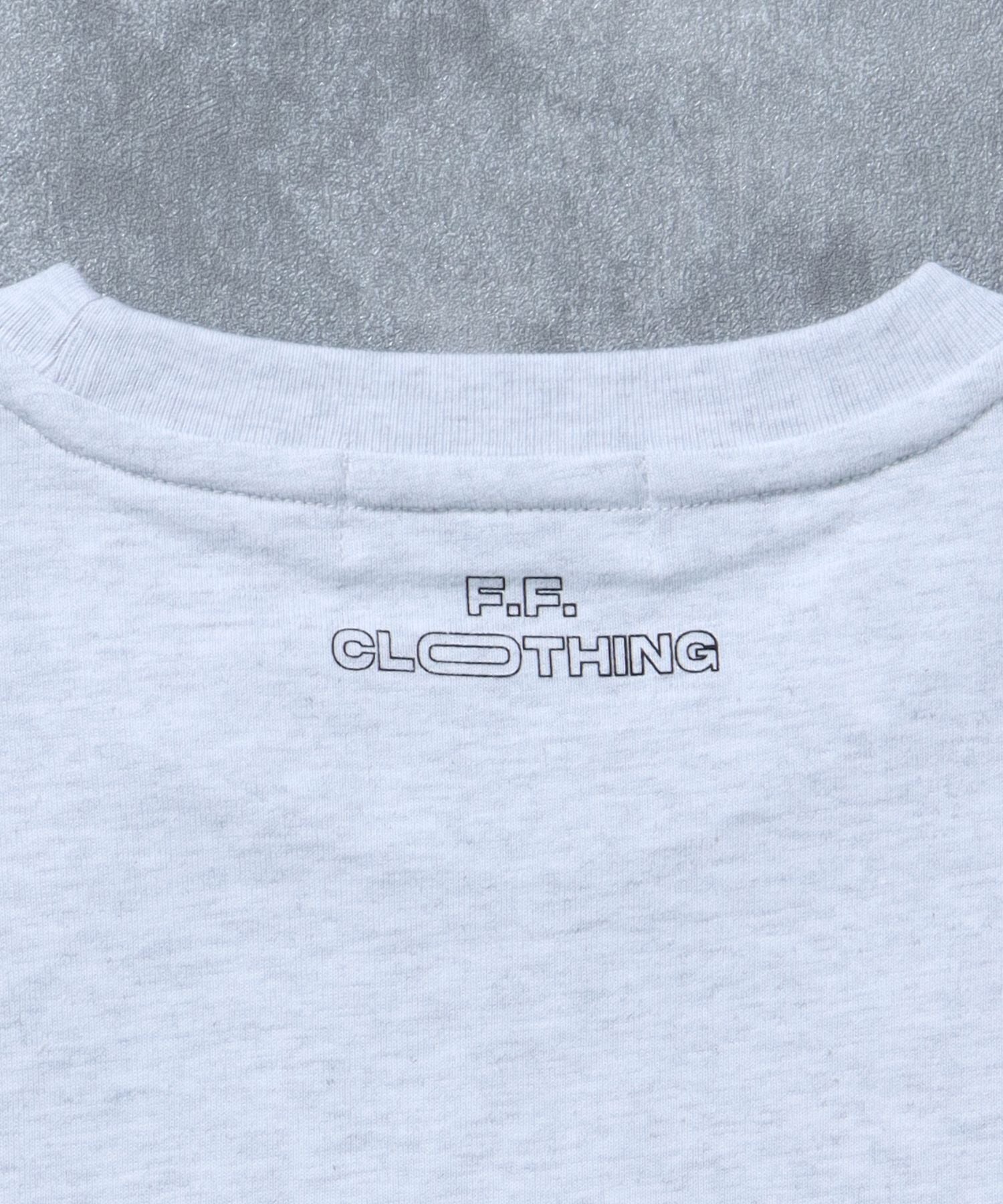 フォトプリントショート丈Tシャツ / Tシャツ 短丈 クルーネック 半袖 ショート丈 アッシュグレー