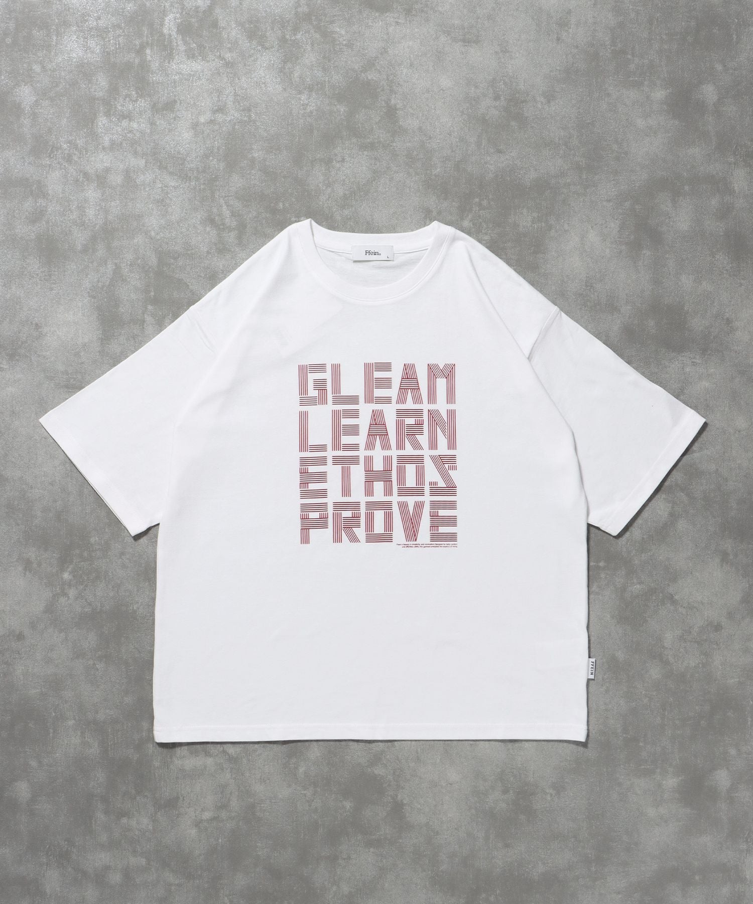 【FFEIN(フェイン)】シルエットロゴショート丈Tシャツ / Tシャツ 短丈 クルーネック 半袖 ショート丈 ホワイト