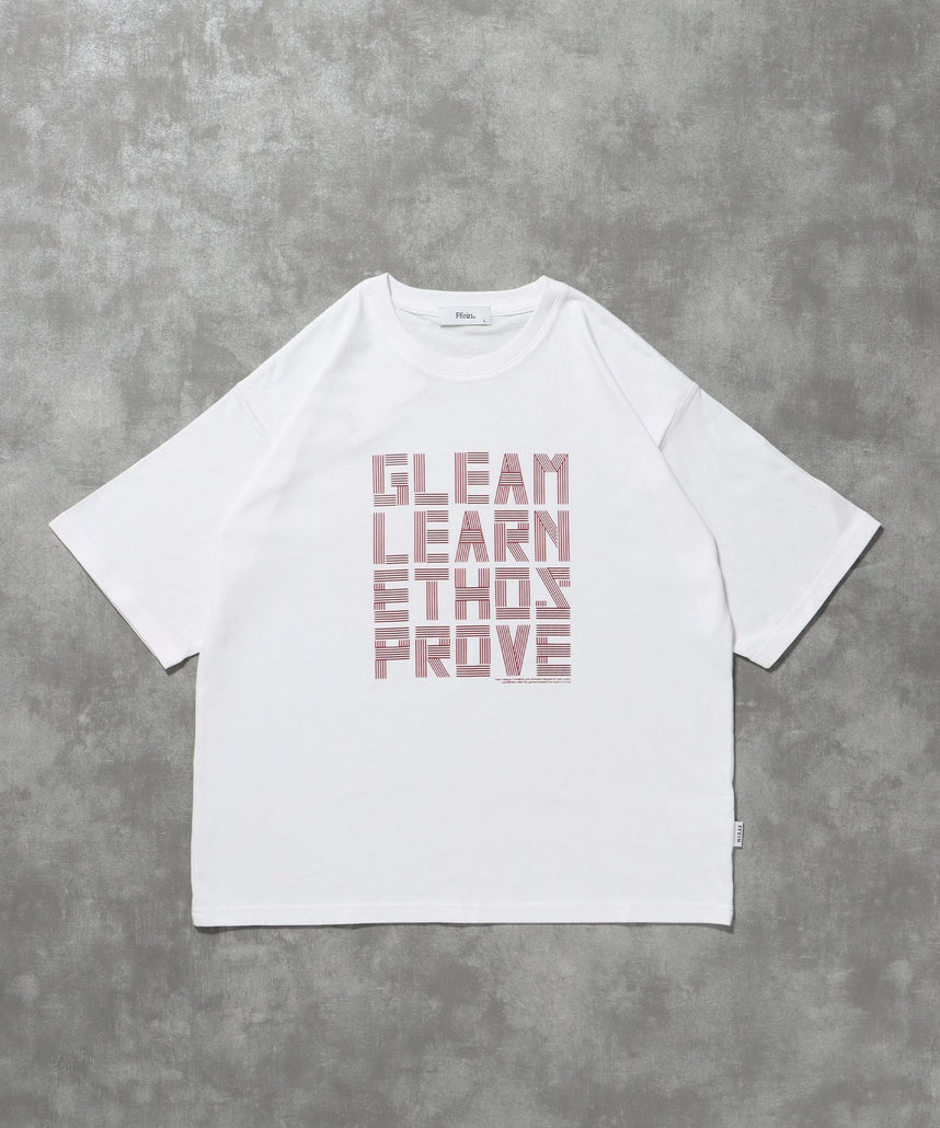 【FFEIN(フェイン)】シルエットロゴショート丈Tシャツ / Tシャツ 短丈 クルーネック 半袖 ショート丈 ホワイト