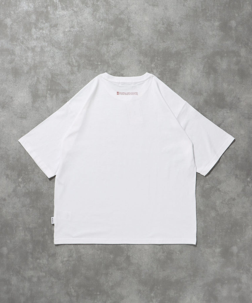 シルエットロゴショート丈Tシャツ / Tシャツ 短丈 クルーネック 半袖 ショート丈 ホワイト