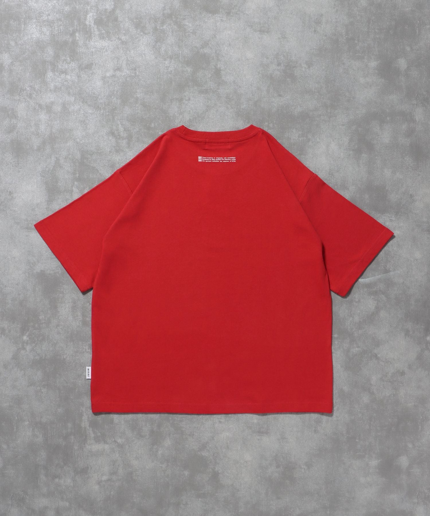 シルエットロゴショート丈Tシャツ / Tシャツ 短丈 クルーネック 半袖 ショート丈 レッド