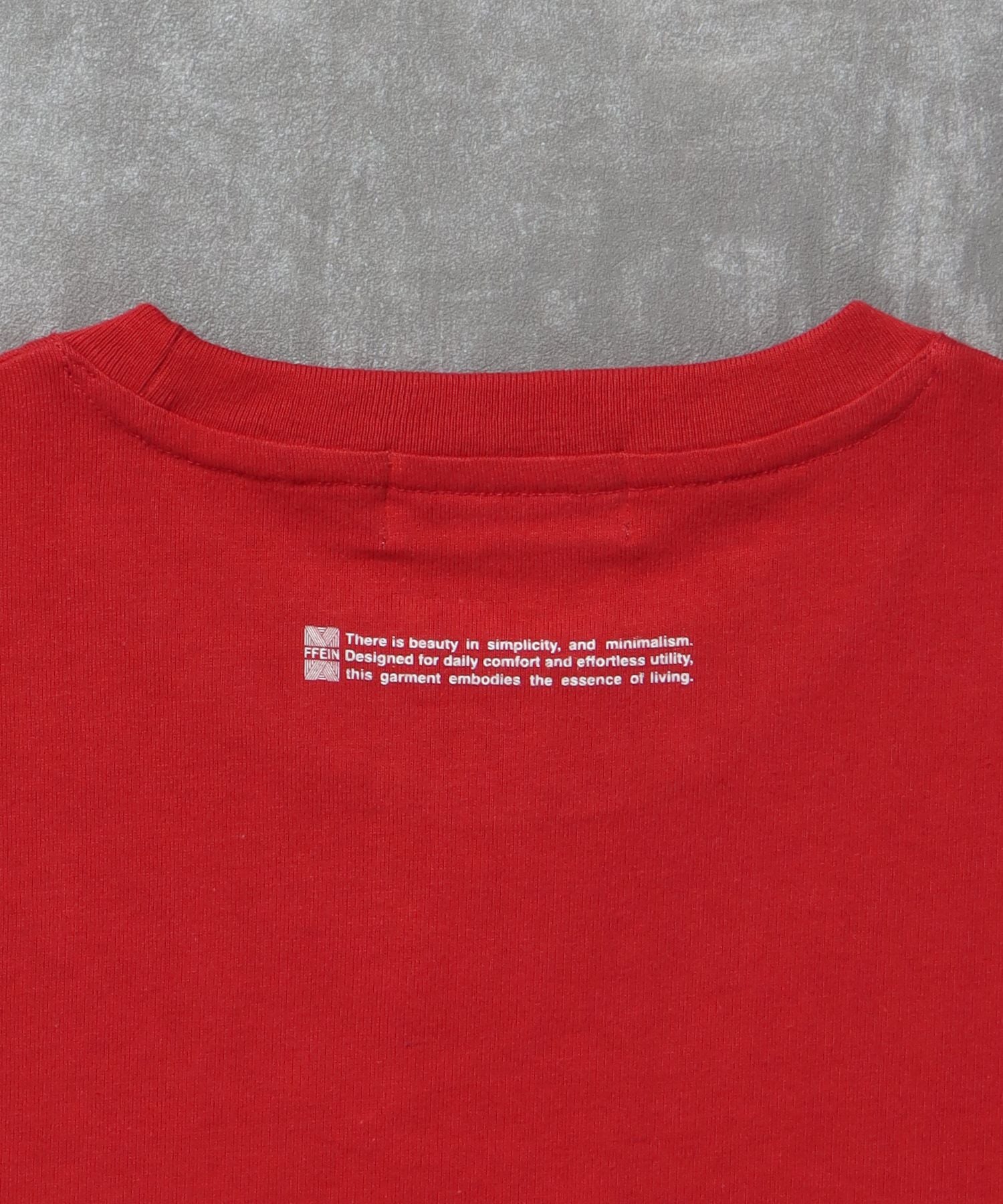 シルエットロゴショート丈Tシャツ / Tシャツ 短丈 クルーネック 半袖 ショート丈 レッド