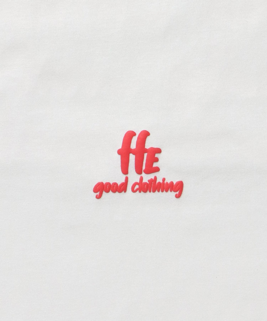 手書きロゴショート丈Tシャツ / Tシャツ 短丈 クルーネック 半袖 ショート丈 アイボリー