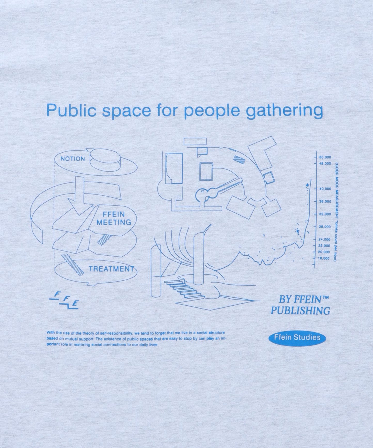 グラフィックショート丈Tシャツ / Tシャツ 短丈 クルーネック 半袖 ショート丈 アッシュグレー