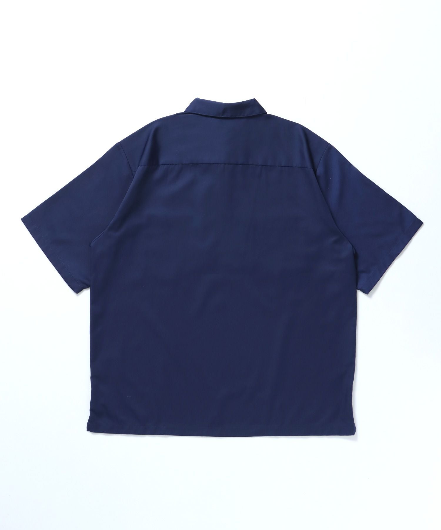 1/2 ZIP S/S SHIRT / シャツ レギュラー ワンポイント シンプル ハーフジップ ネイビー