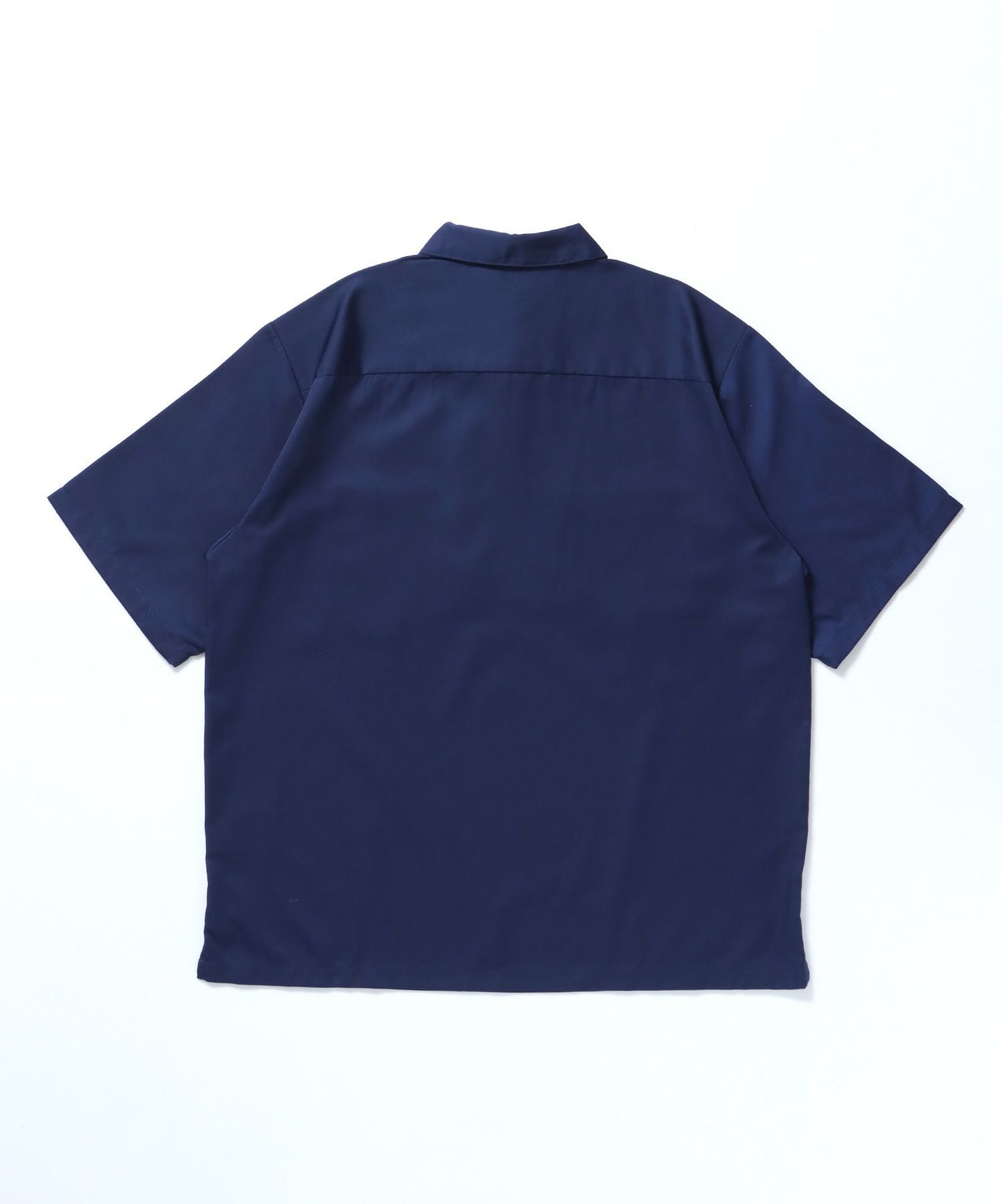 1/2 ZIP S/S SHIRT / シャツ レギュラー ワンポイント シンプル ハーフジップ ネイビー