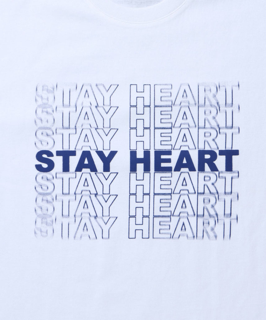 メッセージロゴショート丈Tシャツ / ぼかしロゴ Tシャツ 短丈 クルーネック 半袖 ホワイト