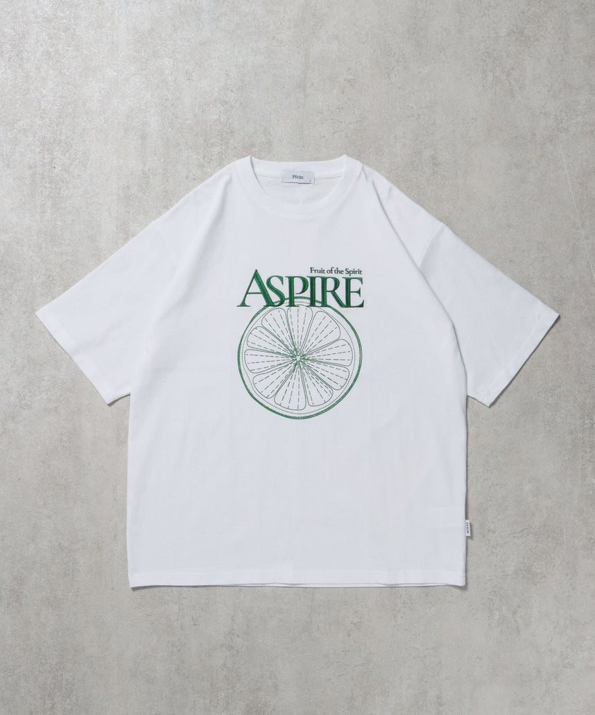 【FFEIN(フェイン)】刺繍ロゴフルーツTシャツ / オレンジ Tシャツ 短丈 クルーネック 半袖 その他1