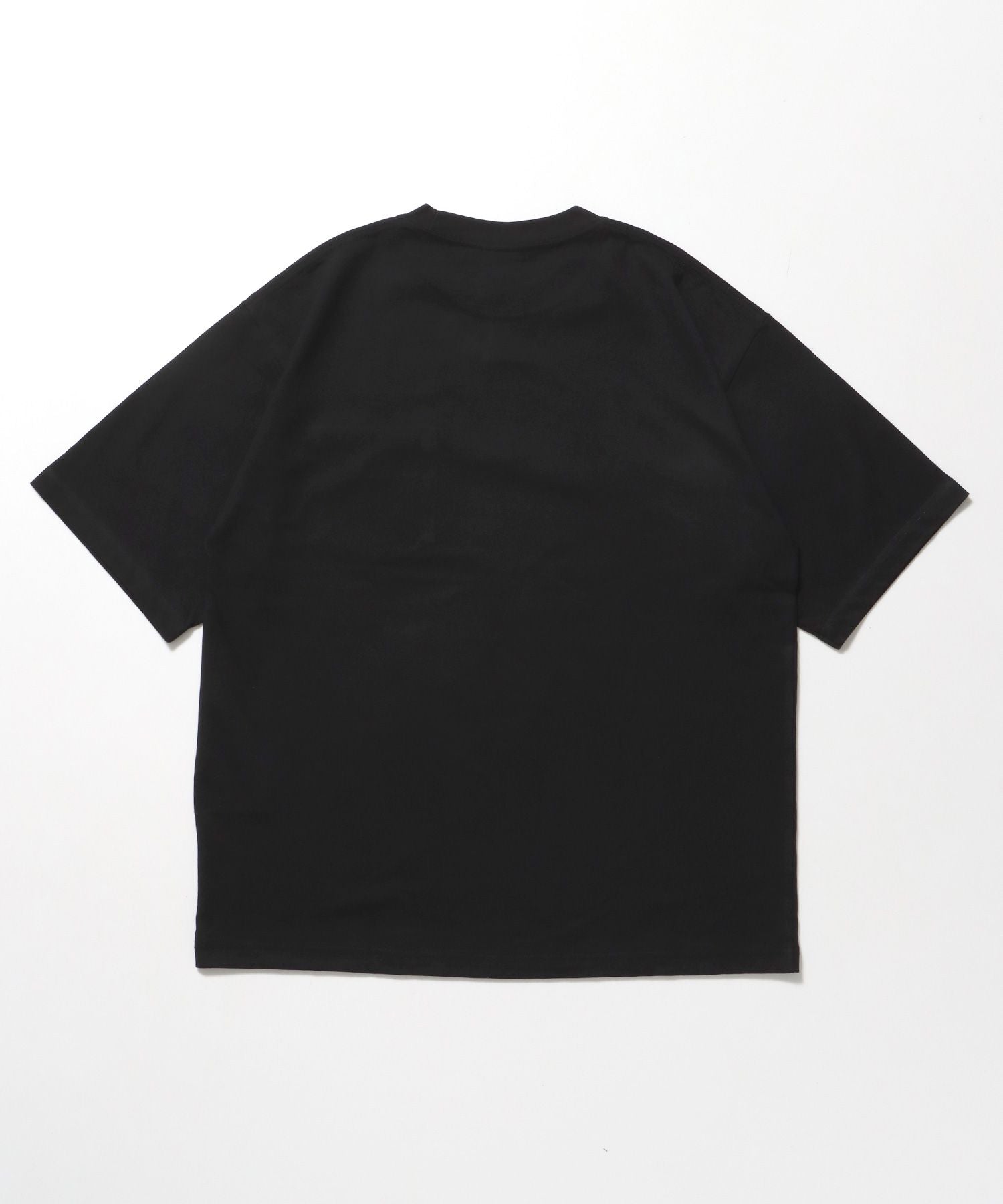 BIG POCKET TEE ZF / ポケット 半袖 ワンポイント ワイドシルエット ヘビーウエイト クルーネック ブラック