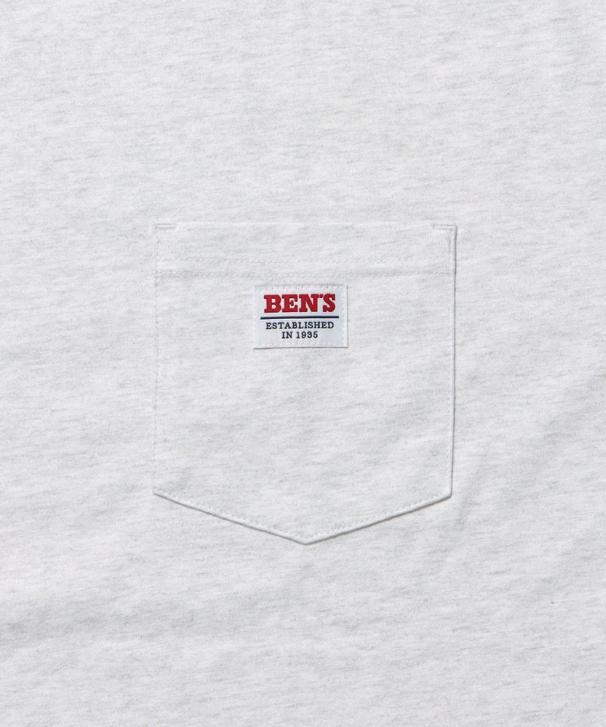 BIG POCKET TEE ZF / ポケット 半袖 ワンポイント ワイドシルエット ヘビーウエイト クルーネック アッシュグレー