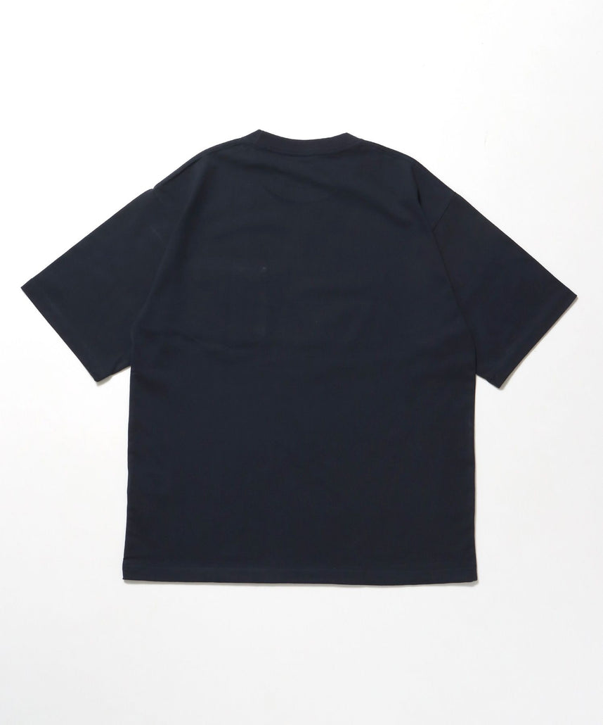 BIG POCKET TEE ZF / ポケット 半袖 ワンポイント ワイドシルエット ヘビーウエイト クルーネック ネイビー