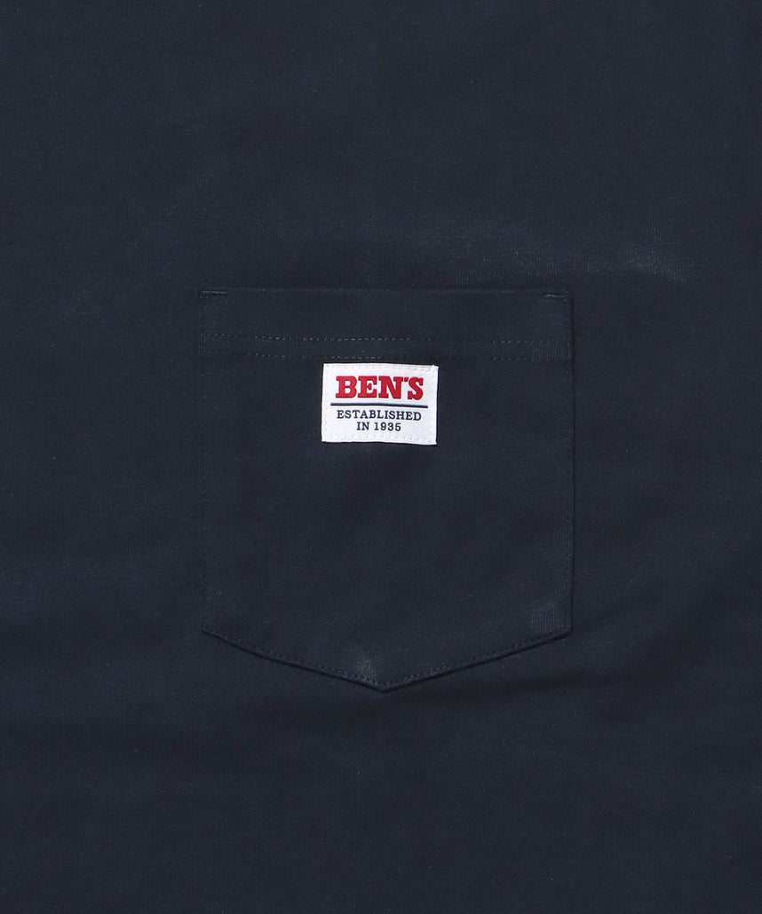 BIG POCKET TEE ZF / ポケット 半袖 ワンポイント ワイドシルエット ヘビーウエイト クルーネック ネイビー