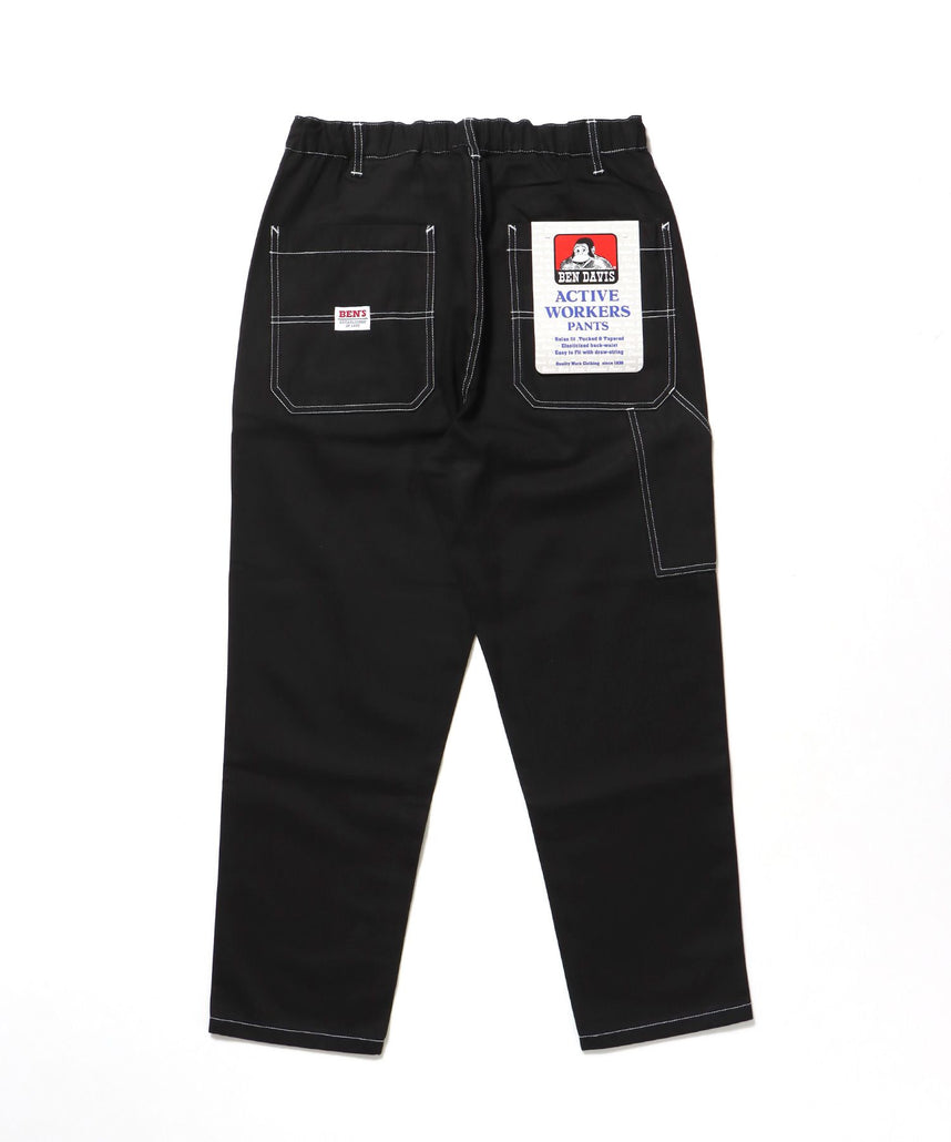 【BEN DAVIS(ベンデイビス)】ACTIVEWORKPANTS Z5 / ベンズ アクティブワークパンツ テーパード シェフパンツ ブラック