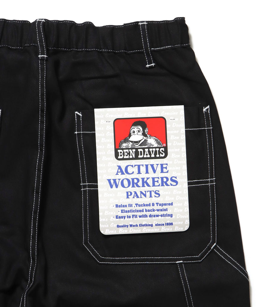 ACTIVEWORKPANTS Z5 / ベンズ アクティブワークパンツ テーパード シェフパンツ ブラック