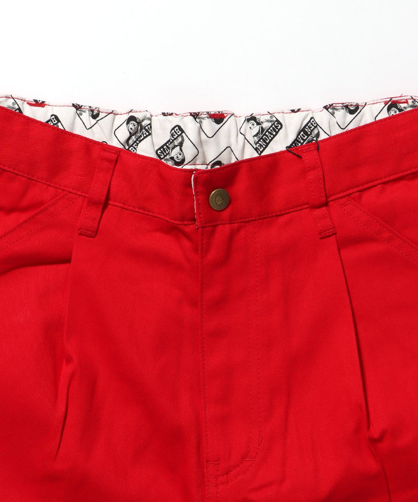 ACTIVEWORKPANTS Z5 / ベンズ アクティブワークパンツ テーパード シェフパンツ レッド