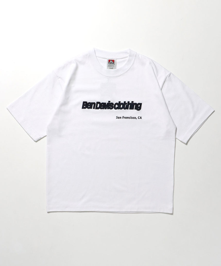 【BEN DAVIS(ベンデイビス)】LETTERED CROPPED TEE NV / Tシャツ 短丈 クルーネック 半袖 ホワイト